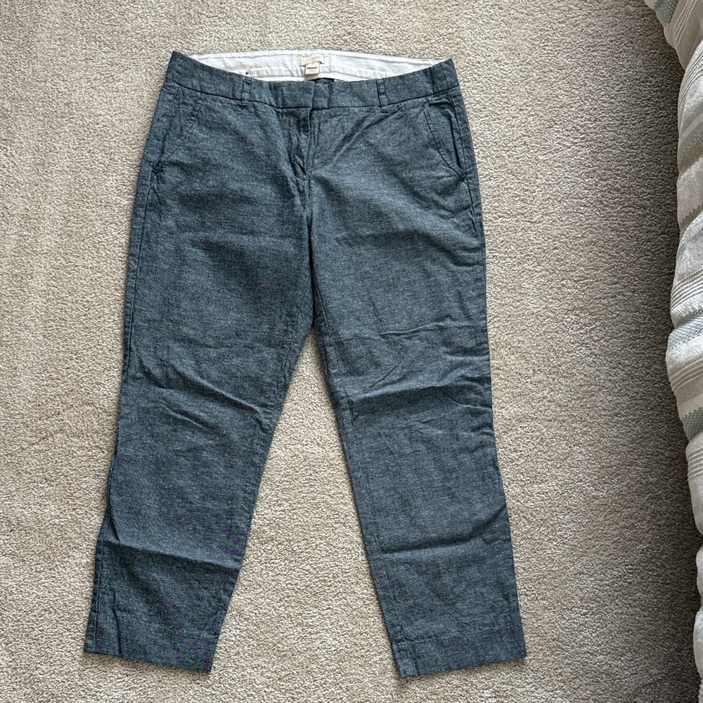 JCrew classic fit dark chambray pants